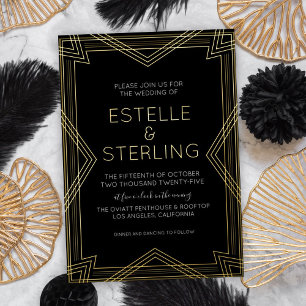 Real Foil Geometric Shape Wedding Photos