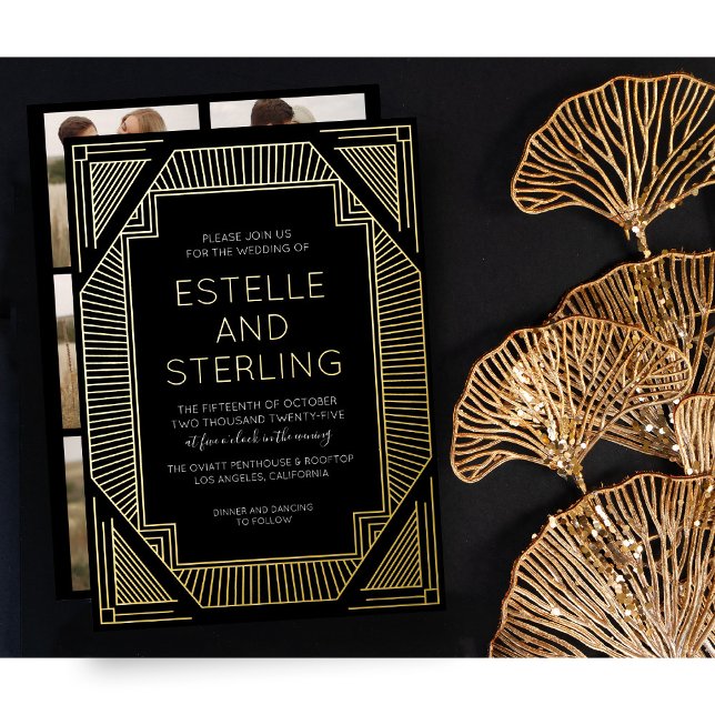 Real Foil Geometric Shape Wedding Photos Foil Invi (Creator Uploaded)