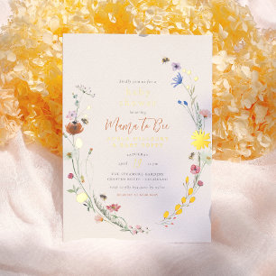 Real Foil Mama To Bee Wildflower Boho Baby Shower