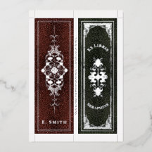 Real Foil Personalized Name 2 Bookmarks Per Card