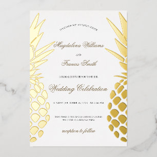 real foil pineapples wedding