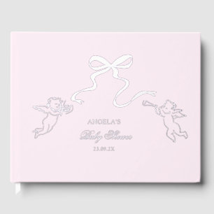Real Foil Pink Baby Shower Guest Book 