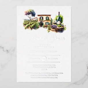 Real foil rustic winery landscape bridal shower