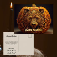 Real Foil Samhain Postcard | Pagan Autumn Equinox