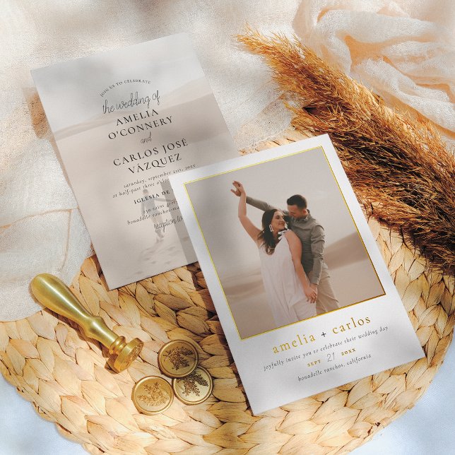 Real Foil | Simple Typography Modern Photo Wedding (Creator Uploaded)