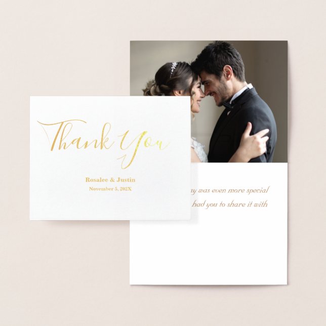 Real Foil Thank You Card (Display)