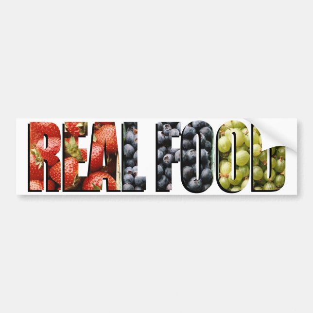 Real Food Bumper Sticker (Front)