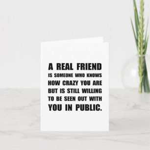 Real Friend Crazy Card