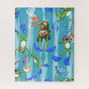 Real Frog Men — Deep Sea Divers Jigsaw Puzzle