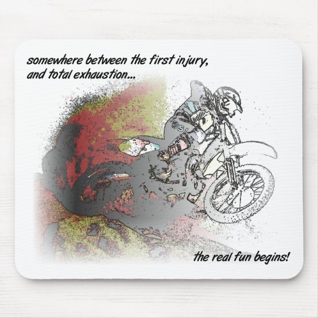 Real Fun Dirt Bike Motocross Mousepad Mouse Pad (Front)
