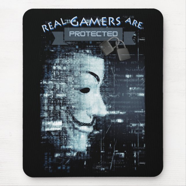 Real Gamers are Protected  Mouse Mat (Front)