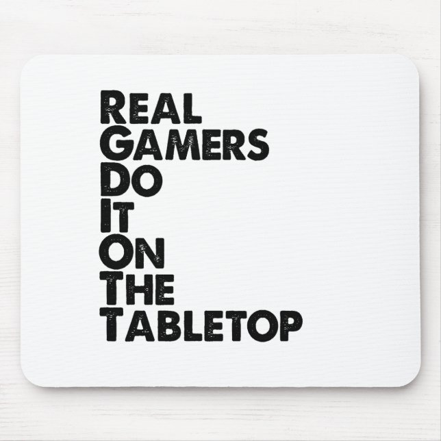 Real Gamers black Mouse Mat (Front)