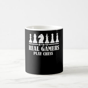 Real gamers play chess coffee mug