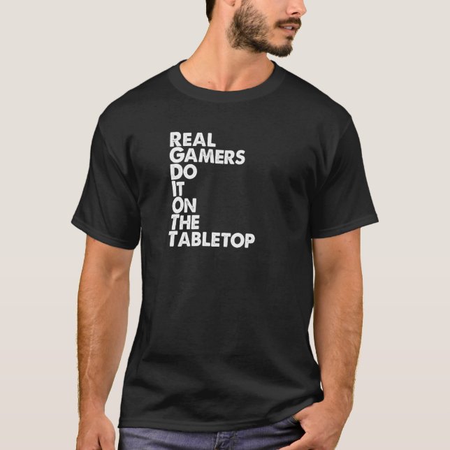 Real Gamers white T-Shirt (Front)