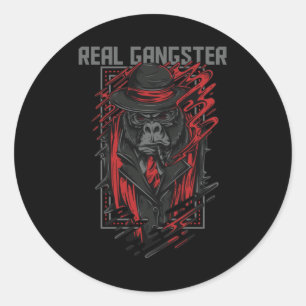 Real Gangster Classic Round Sticker