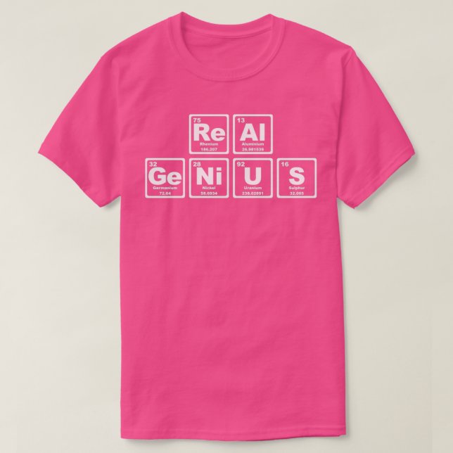 Real Genius Periodic Table  T-Shirt (Design Front)