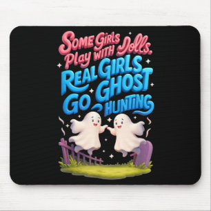 Real Girl Go Ghost Hunting Ghosts Paranormal Resea Mouse Mat