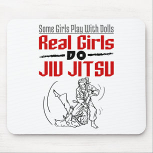 Real Girls Do Jiu Jitsu BJJ Jiujitsu Women Mouse Mat