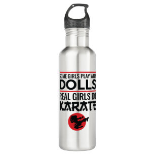 Real Girls Do Karate Cute Women Martial Arts 710 Ml Water Bottle