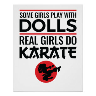 Real Girls Do Karate Cute Women Martial Arts Poster