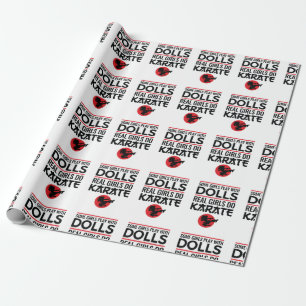 Real Girls Do Karate Cute Women Martial Arts Wrapping Paper