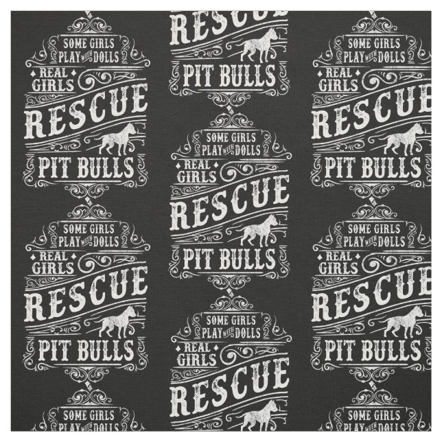 Real Girls Rescue Pitbulls Fabric (Swatch)