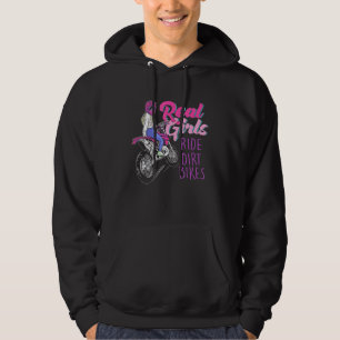 Real Girls Ride Dirt Bikes Motocross Motorcycle Wo Hoodie