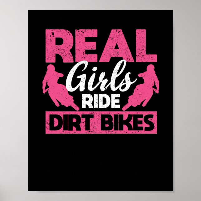 Real girls riding dirt bikes motocross poster (Front)