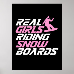 Real Girls Riding Snowboards Poster