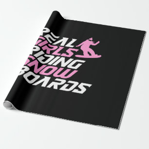 Real Girls Riding Snowboards Wrapping Paper