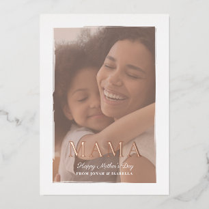 Real Gold Foil and Photo Mama Mother's Day Card