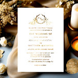 Real Gold Foil Elegant Formal Monogram Wedding<br><div class="desc">Upgraded Elegant Monogram invitation in real gold foil. Clean and simple design full of elegance and grace with a delicate ornate hand-drawn monogram showcasing the couple's initials. Luxurious, design in white and real gold foil, printed on Premium White Paper Stock -a smooth, white paper with a luxurious satin finish- made...</div>