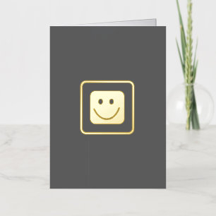 Real Gold Foil Smile Custom Folded Card