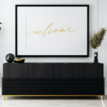 Real Gold | Welcome | Calligraphy<br><div class="desc">Real Gold | Welcome | Calligraphy Foil Prints</div>