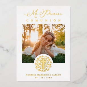 Real Golden Romantic Floral Wreath Photo