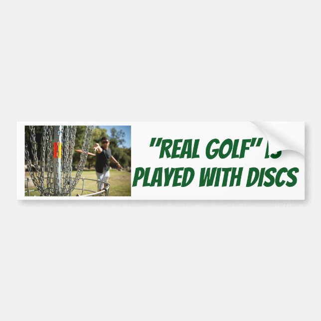 "Real Golf" is Played with DISCS sticker (Front)