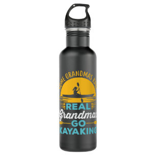 Real Grandmas Go Kayaking Kayak Yak Women 710 Ml Water Bottle