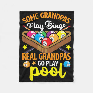 Real Grandpas Funny Pool Player Billiards Billiard Fleece Blanket