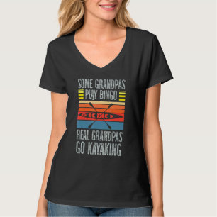 Real Grandpas Go Kayaking Retro Vintage T-Shirt