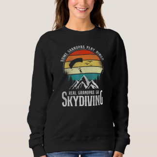 Real Grandpas Go Skydiving Retro Vintage Sweatshirt