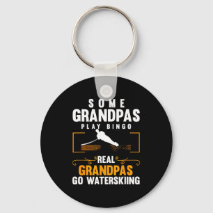 Real grandpas go water skiing men water skiing wav key ring