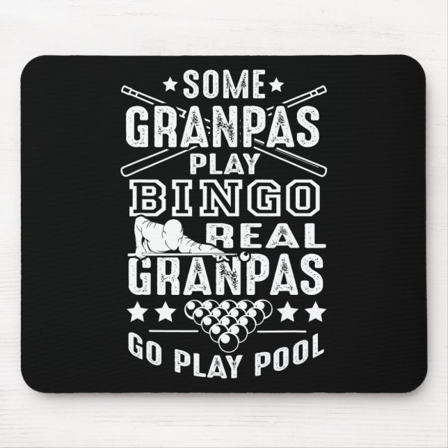 Real Grandpas Play Pool  Mouse Mat (Front)