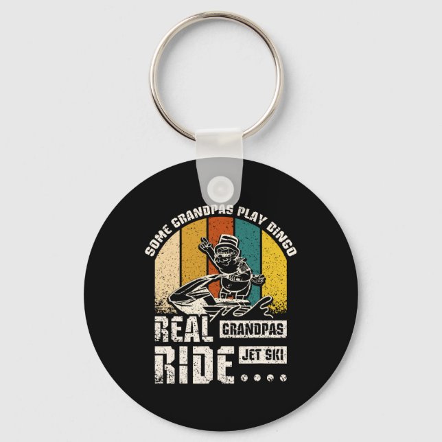 Real Grandpas Ride Jet Ski  Key Ring (Front)