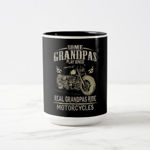 Real Grandpas Ride Motorcycle Gift For Grandpas.pn Two-Tone Coffee Mug