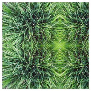 Real Grass Pattern in Shades of Vivid Green Fabric