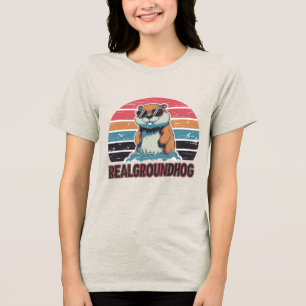 Real Groundhog Tri-Blend Shirt