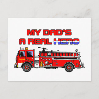 Real Hero Firefighter Postcard