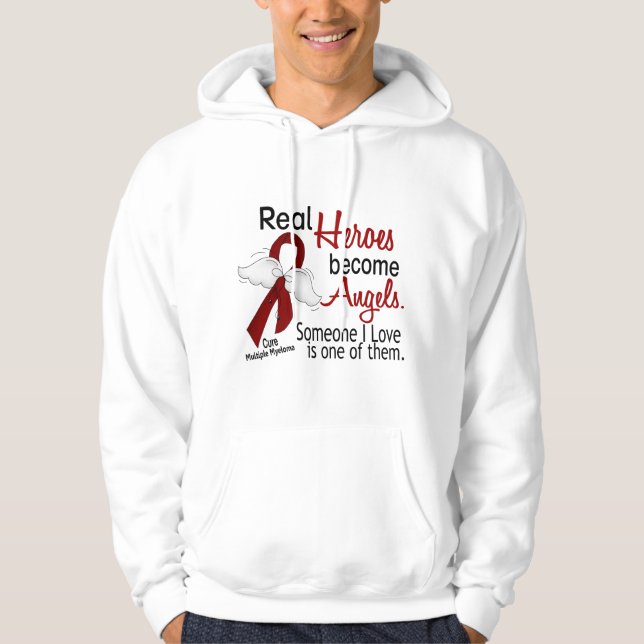 Real Heroes Become Angels Multiple Myeloma Hoodie (Front)