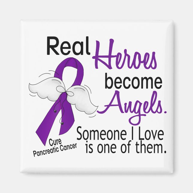 Real Heroes Become Angels Pancreatic Cancer Magnet (Front)