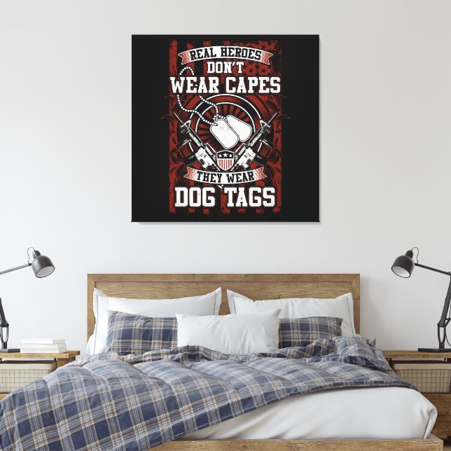 Real Heroes Canvas Print (Insitu(Bedroom))